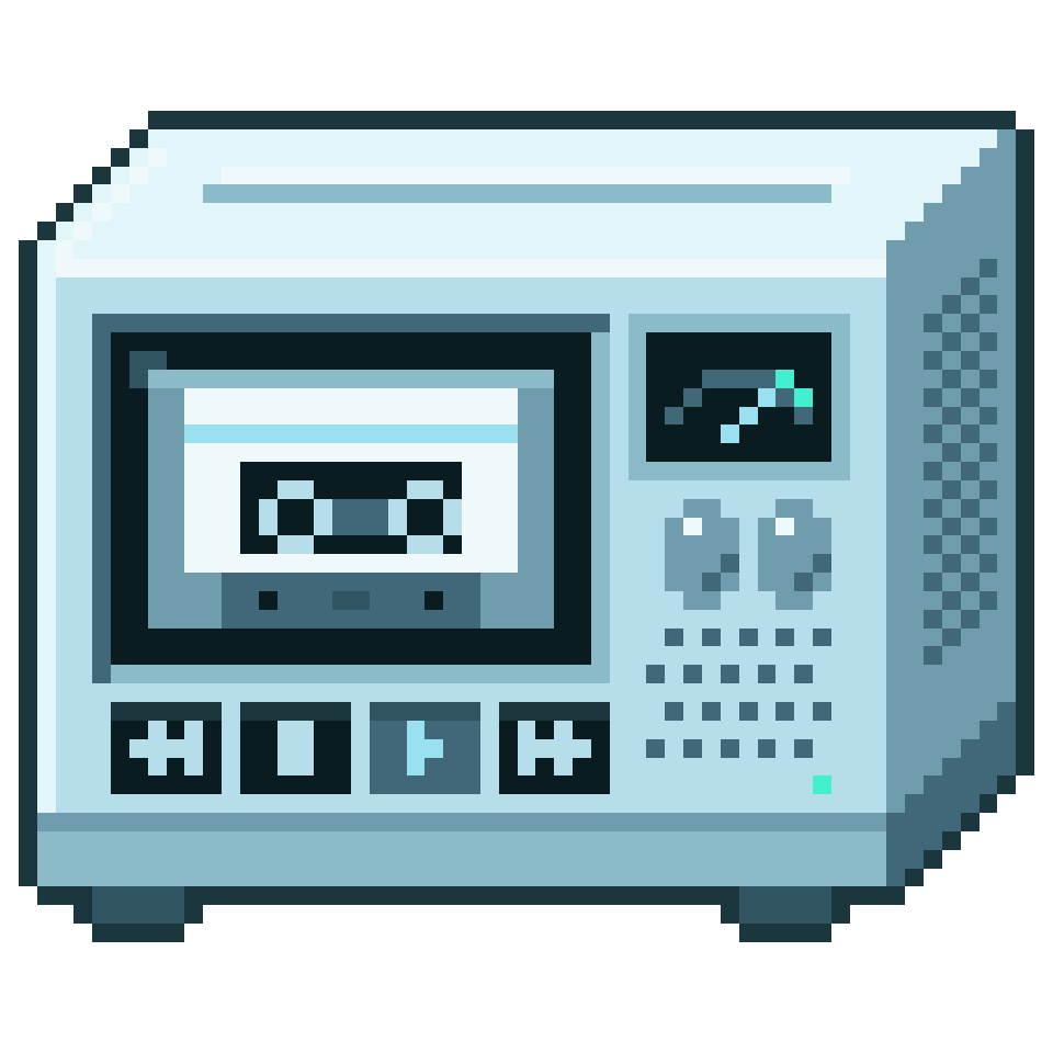 Tape Deck pixel cassette deck mark